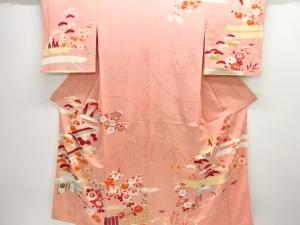 アンティーク　紋錦紗　茶屋辻模様一つ紋着物